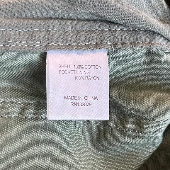 Tularosa Green Long Sleeve Zip Front Collared Utilitarian Jumpsuit XS/Small - Picture 15 of 16